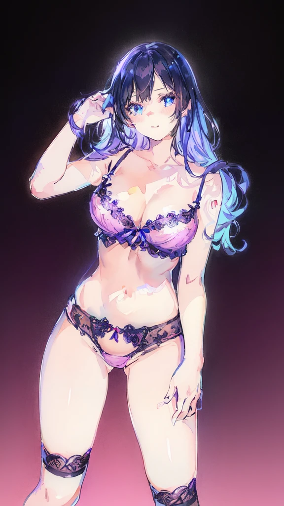 黒いlingerie posing for a picture, Enchanting anime girl, , whole body portrait of a short!, whole body;, Beautiful and attractive anime woman, whole body!!, anime whole body illustration, From Girls Frontline, whole body!, アニメ女性のwhole bodyアート, Beautiful Anime Women, Beautiful Anime Girls, lingerie!!