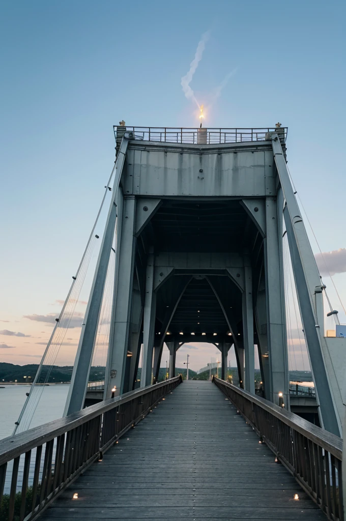 bridge to the sky with candle side by side