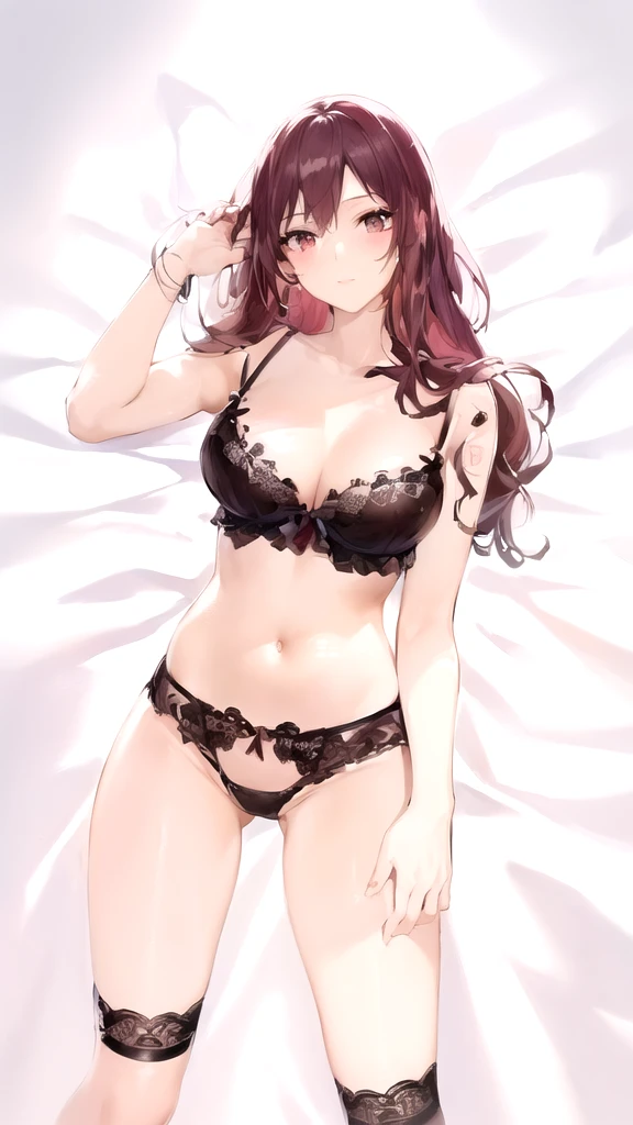 anime - style illustration of a woman in lingerie posing for a picture, Enchanting anime girl, , whole body portrait of a short!, whole body;, Beautiful and attractive anime woman, whole body!!, anime whole body illustration, From Girls Frontline, whole body!, アニメ女性のwhole bodyアート, Beautiful Anime Women, Beautiful Anime Girls, lingerie!!