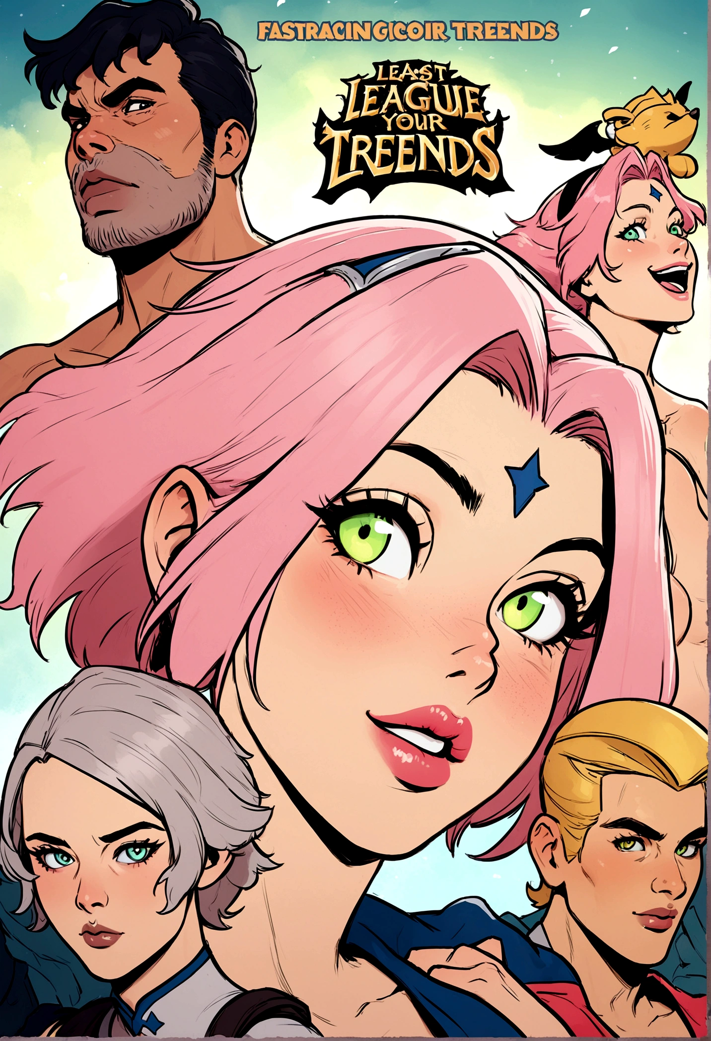 Haruno sakura, Fascinating, ((Show your forehead)), Charm, Sexy Eyes, naked, Pink Hair, delicate, young, short hair, Detailed face, High resolution, whole body, From League of Legends, Art Station Trends, Lads, Andreas Rocha, Lost Draw, makoto shinkai, Laurie Greasley, Lois van Baarle, Ilya Kuvshinov and Greg Rutkowski
