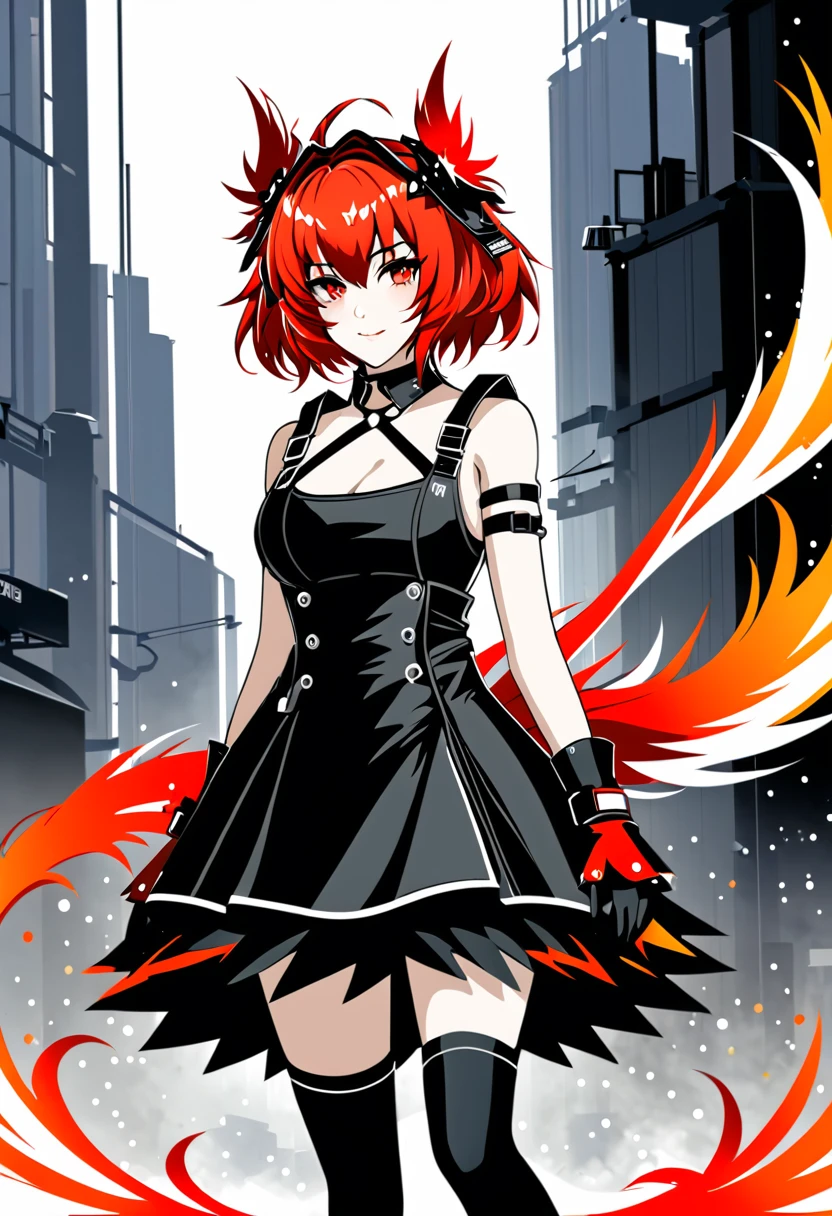 fiammetta \(arknights\), soft facial features, rounded chin, delicate jaw, gentle curves, full body