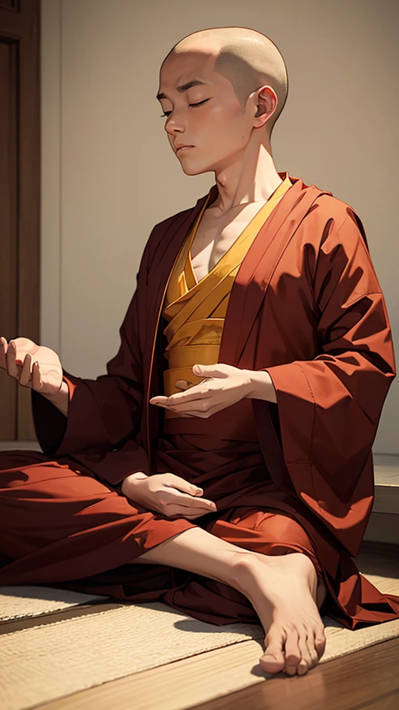 buddhist monk meditating