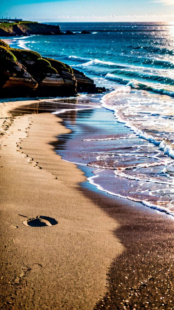 Close up photography towards the beach