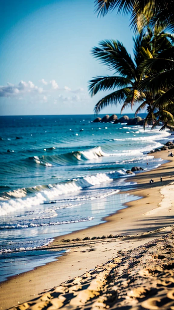 Close up photography towards the beach