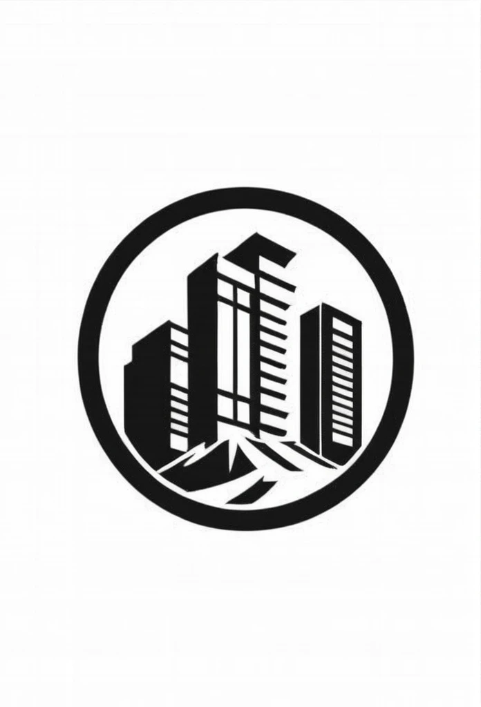 A stylish Japanese building demolition company logo
　
On the logo、Impressive、A cool, chic and modern design featuring people working seriously on demolition work. The monochrome background is pure white.