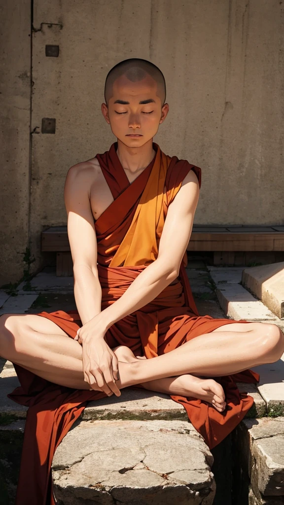 buddhist monk meditating 
