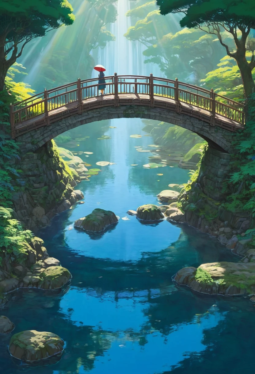 A bridge between worlds, Gorgeous, close up, detail, Clear focus, elegant, Very detailed, illustration, complex, beautiful, Pop Art Station, Pixif, The art of math, author:jordan grimmer 和 greg rutkowski, Wallop, Studio Ghibli,