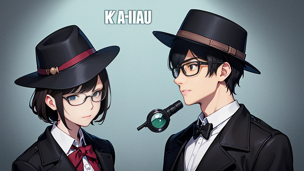 Character Name: Detective Kai character traits:
age: like々New Adulthood(20〜30th Generation)
gender: Do not ask(neutral)
clothing: The quintessential detective trench coat and hat accessory: Have a magnifying glass、Or expression of wearing glasses: Friendly、Intelligent and sharp eye hairstyle: Short or medium length hair、Natural Color(Black or brown)
background: Simple and calm colors(example: Blue or green)
Design Style:
Modern and clear design Simple and visually catchy Characters that are familiar to the audience Additional elements:
The icon is in a circle. It uses bright colors and simple lines. Detective elements.(exampleえば、Detective hat and magnifying glass)Describe it so that it can be clearly understood Reference image keywords:
DetectiveFriendlinessTriviaIntellectual