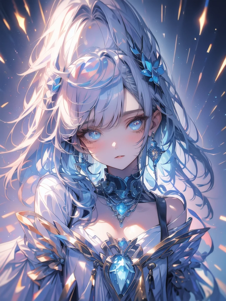 masterpiece, best quality, illustration, sax blue, platinum earrings, platinum necklace, white dress, 1girl, cute, (dynamic lighting:1.2), cinematic lighting, delicate facial features, detailed eyes, sharp pupils, realistic pupils, depth of field, bokeh, sharp focus, (hyper-detailed, bloom, glow:1.4), many small gems,(masterpiece, best quality:1.2), cute,(Woman of) unsurpassed beautyglitter background
Spectacular view
One beautiful girl in a thousand years