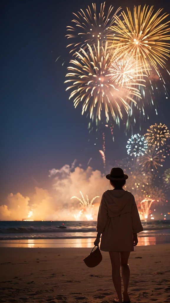 Fireworks on the beach、I don't need people