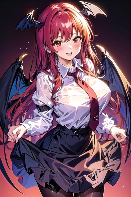 (super fine illustration:1.2),(masterpiece, 8k), (best quality, high quality:1.4), perfect anatomy, hyper detailed, ultra detailed,masterpiece background,beautiful detailed background, v8k wallpaper,perfect design,award-winning art,atmospheric, BREAK, 1 beautiful girl, (Beauty:1.5),(Chibi:0.5),(kawaii:2.0),(Cool:2.0),(17 year old girl),(Solo:1.65),BREAK, (huge-breasted:1.35), Clear skin, Beautiful skin, Shy, 1 beautiful woman,Demons,Colossal tits(Hair Bow, Red hair, Long hair, flipped hair, hair messy,Wings of an angel on the back, Demon King's horn on the head:1.2), (Red Eyes, long eyelashes, Double eyelids: 1.2), Shiny skin,de pele branca,dial,(best quality face),(Top quality glowing eyes),(Doya face,brave face:1.45),(The best smile,:D:1.45), BREAK squatting, hands in pocket, close-up thighs,
Tejano Ranchera Fusion,
Embroidered blouse featuring bright floral patterns,
Denim skirt with embroidered details for a modern twist,
Playful mix of traditional and contemporary elements,
Classic cowboy boots with decorative stitching,
Silver concho belt as a statement accessory,
Layered silver jewelry for a ranchera vibe,
Sun-kissed makeup with warm tones,
Loose waves or natural hairstyles for a relaxed look,
Serape or poncho as an additional layer for cooler evenings, BREAK indoors, living room, BREAK,wakame,wakame,wakame,(from below,cowboy shot:1.5) , hanging breasts, nose blush, heavy breathing, steam, ((:o):1.2) BREAK,(Blurry background:1.3),(absurderes, hight resolution, Super Detail Art),cel shading,Clear Color, Lonely optical effect, Beautiful pictures, Bright glow, mystic atmosphere,(Close-up of girl:0.8), Mystical light particle effect,manga influence, clean line drawings