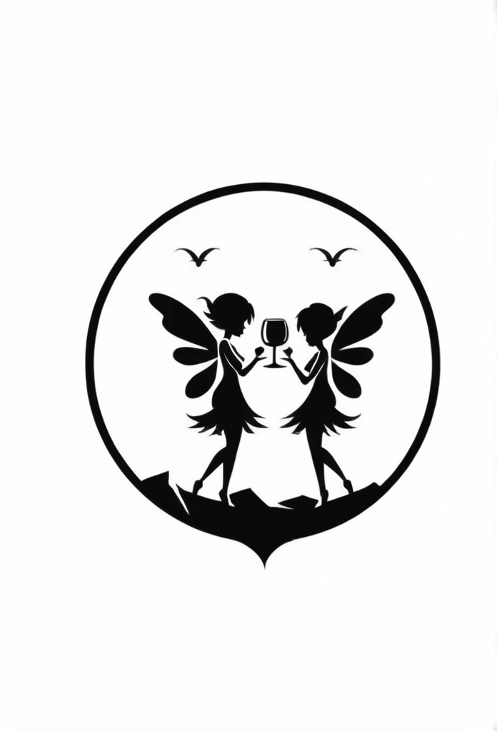 Logo of a stylish dining bar deep in the mountains of Japan
Two little fairies
although rich in nature has depth
Pretty cool design
chic and modern design
monotone
The background is white