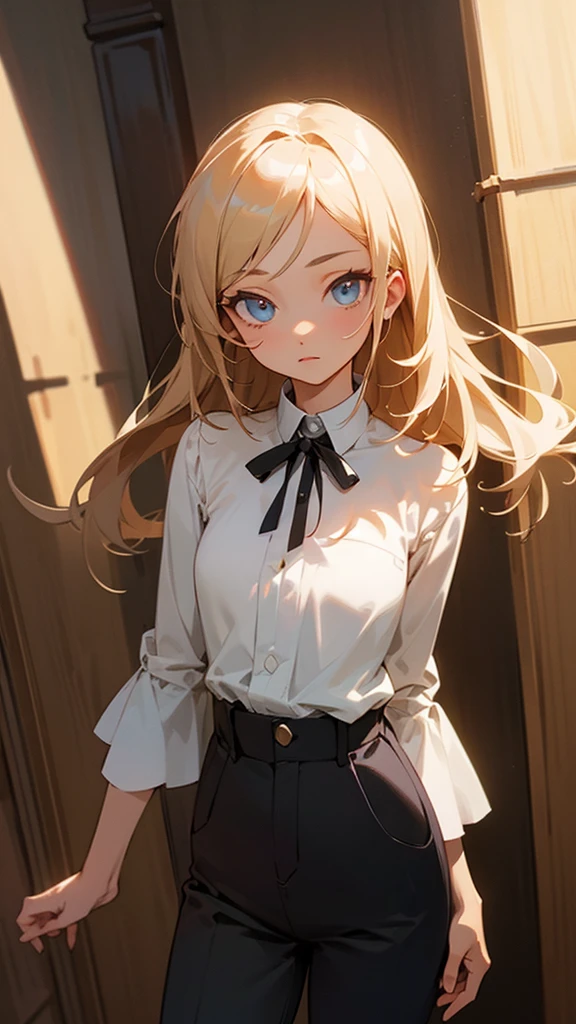 {masterpiece, best quality, detailed eyes, detailed face, cel anime}, 1 beautiful girl, standing, cowboy shot, looking at viewer
