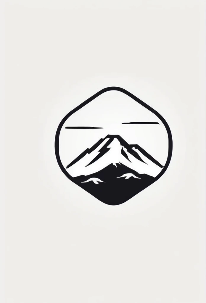 Deep in the mountains of Japan、A stylish dining bar logo. A cool design with depth in the midst of natural surroundings. Chic and modern design. Monotone background is pure white.
