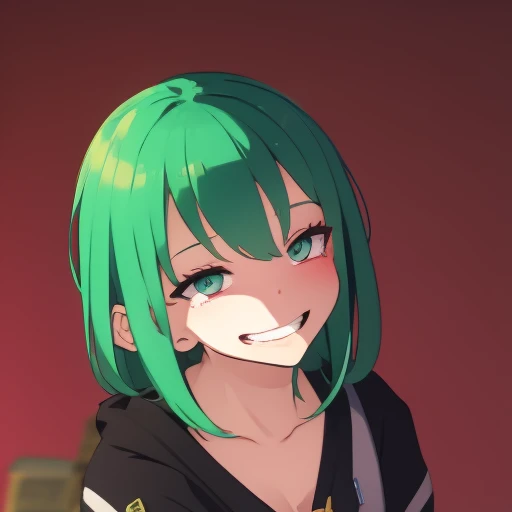 Yandere、Grin、Creepy Smile、Green Hair