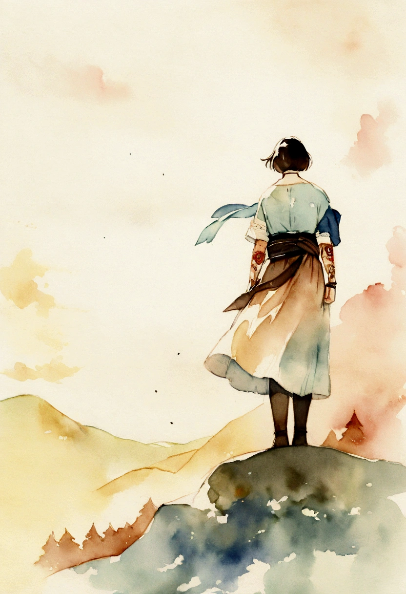 Simple Watercolor, poster, Romantic Taisho, Wanderer, vintage, Tattoo, whole body, HD