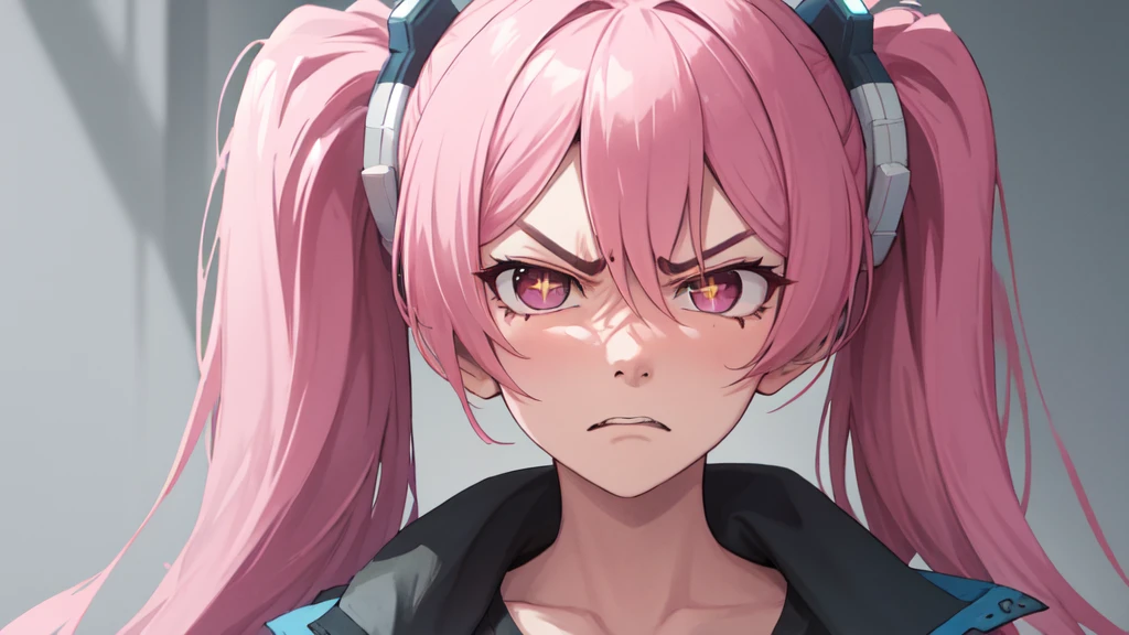 best quality, masterpiece, highres, solo, (koyuki_bluearchive:1.10), angry, annoyed, portrait, looking at viewer, 31 