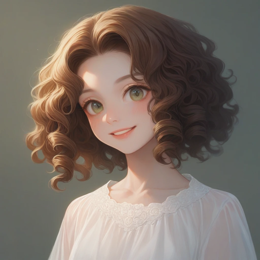 (RAW photos:1.2), (Reality:1.4),(masterpiece:1.3),(best quality:1.4),Ultra-high resolution,Human Development Report,8K, (Extremely detailed illustrations), 1 girl, Detailed beautiful face, Young Girls, Long curly hair,Smile,Solitary, Look at the audience,Clear background,illustration,painting,skectch,drawing,comic,アニメ,cartoon,rating_explicit Pony,Depth of Field, Natural Lighting,(see through silhouette),ulzzang-6500-v1.1:0.7