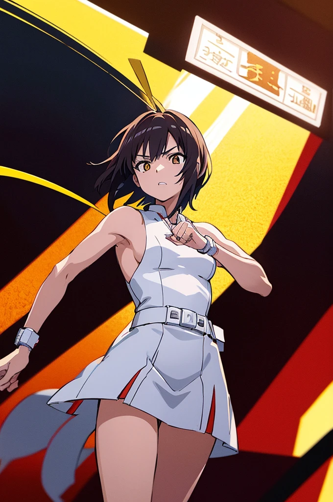 high quality, masterpiece, High resolution, alone, (Glaring Eyes),(Small breasts),first round,Mansuji,leotard,Completely naked,roar,((Dentitions)) , (Japanese sword),Iron Sword,thrust,Evening sky_background,Young Girl,Anime Style, 最high quality, 4K, masterpiece,, alone, 1,whole body,looking at the camera, Shinkai Makoto style, (red_yellow‗_coat)Sharp Eyes,Low posture,(Full Finger), (Accurate fingertips), (The finer details), (Anatomically correct), (映画のbackground), Hyper Detail, (Subtle details), (Intricate details),