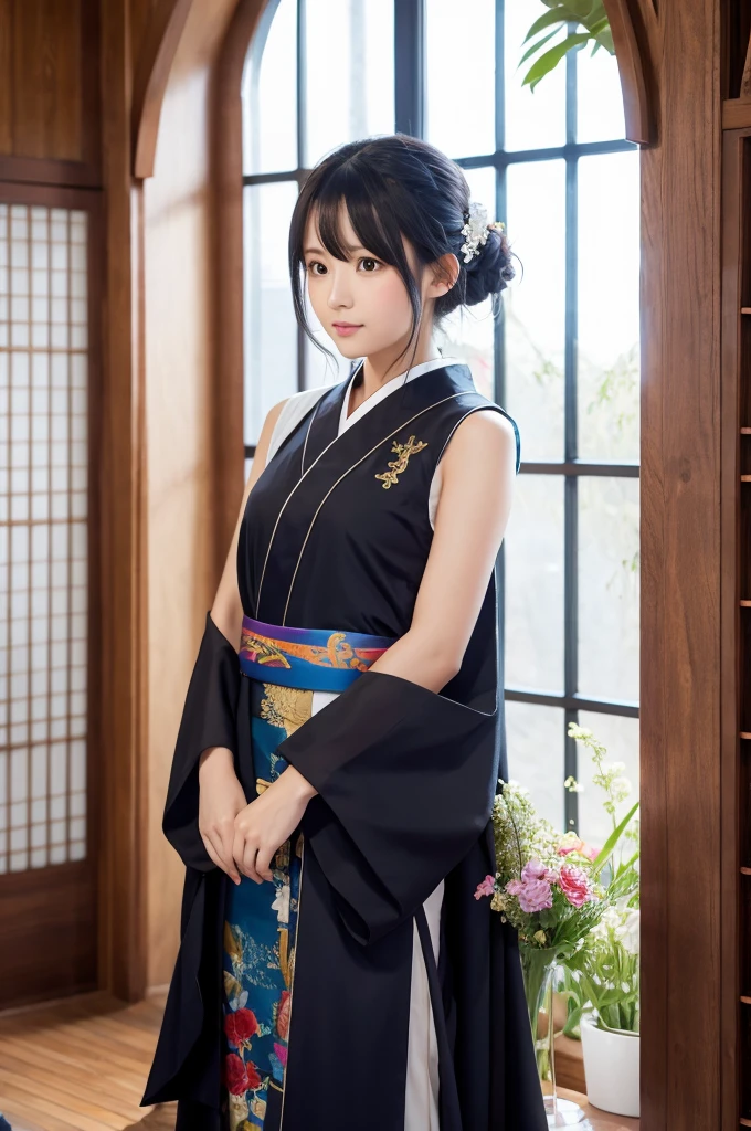 Kirito is 213cm tall Kanao in a sleeveless kimono