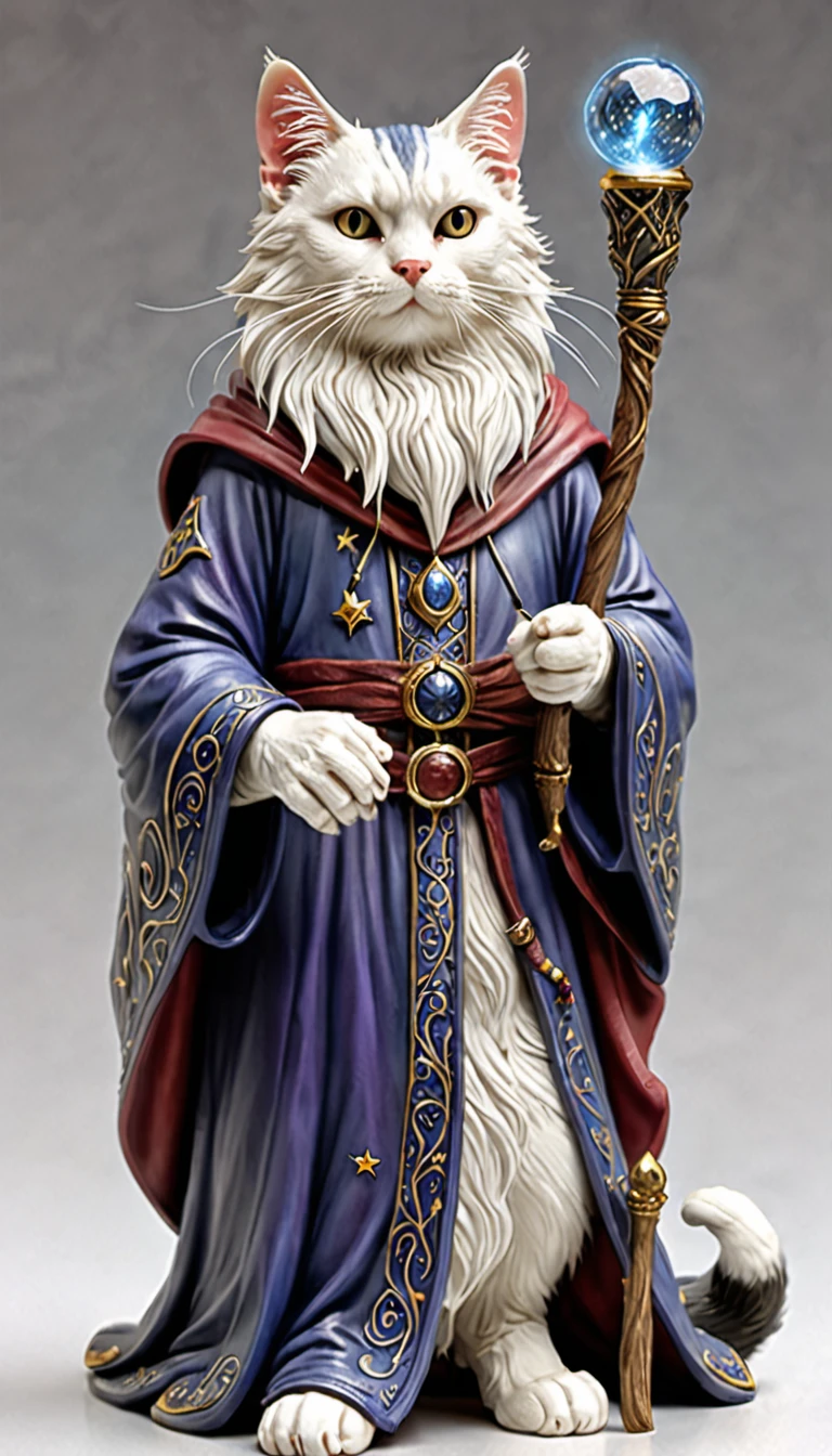 Cat Wizard, masterpiece, Highest quality, Super detailed
