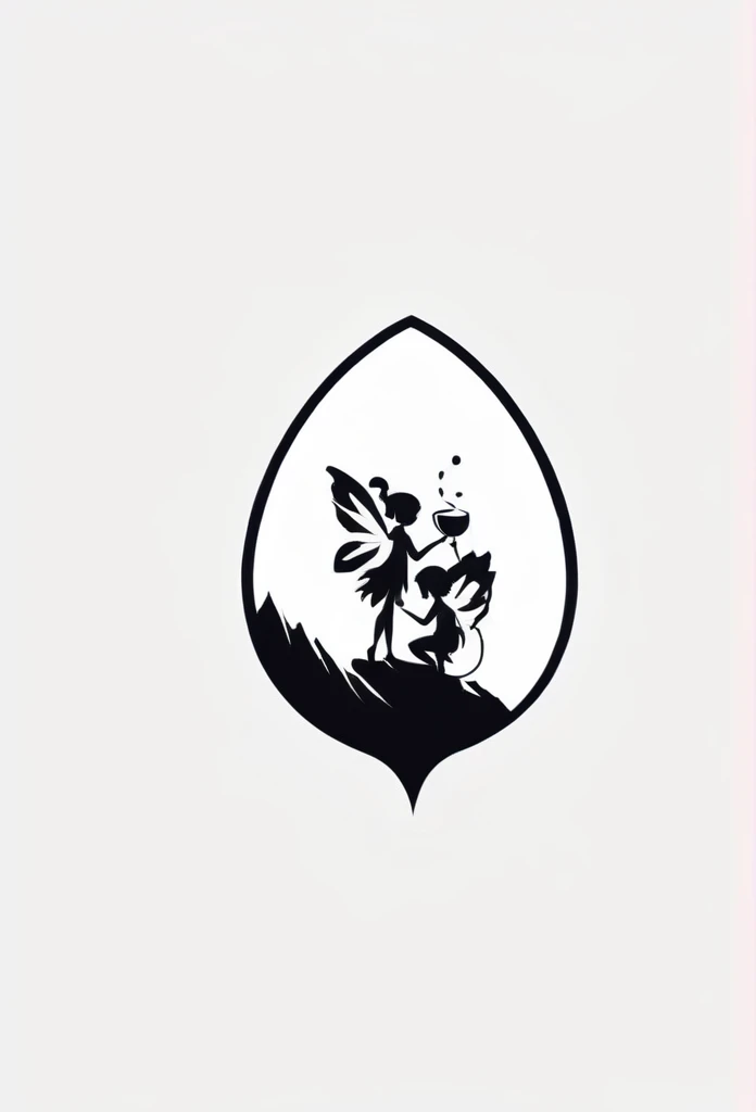 A stylish dining bar logo deep in the mountains of Japan
Inside the distorted leaf logo, two cute little fairies drink at the bar
although rich in nature has depth
Pretty cool design
chic and modern design
monotone
The background is white