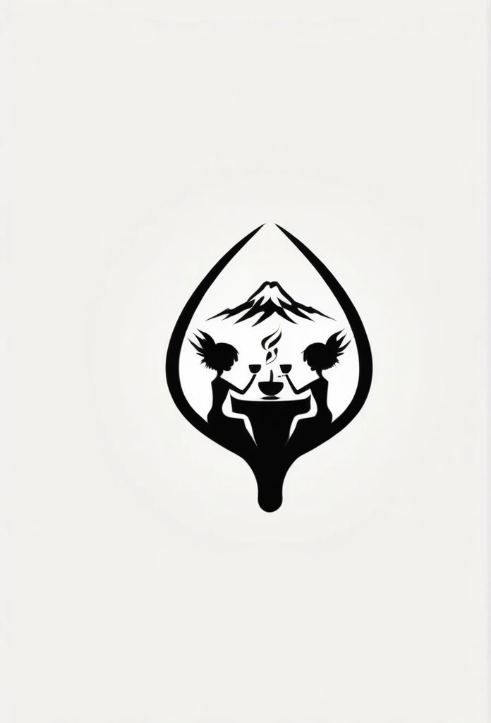 A stylish dining bar logo deep in the mountains of Japan
Inside the distorted leaf-shaped logo, two cute little fairies drink at the bar
although rich in nature has depth
Pretty cool design
chic and modern design
monotone
The background is white
