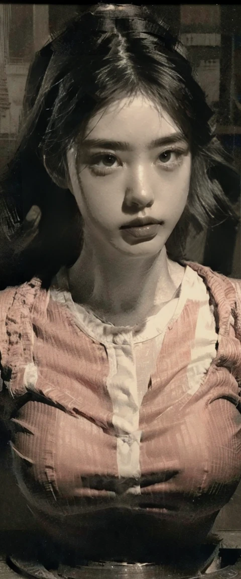 Women wear shabby clothing，Realistic style，Freshness，4K resolution，soft focus effect，high light，Real light，Ray tracing，OC renderer，UE5 renderer，Hyper-realistic，Best quality，8K quality，Masterpiece，ultra-definition，Detailed anatomy of the human body。