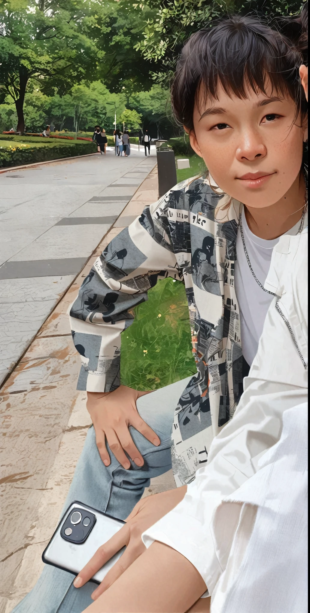 Simple lines，Abstract Art，City background，boy，Boys