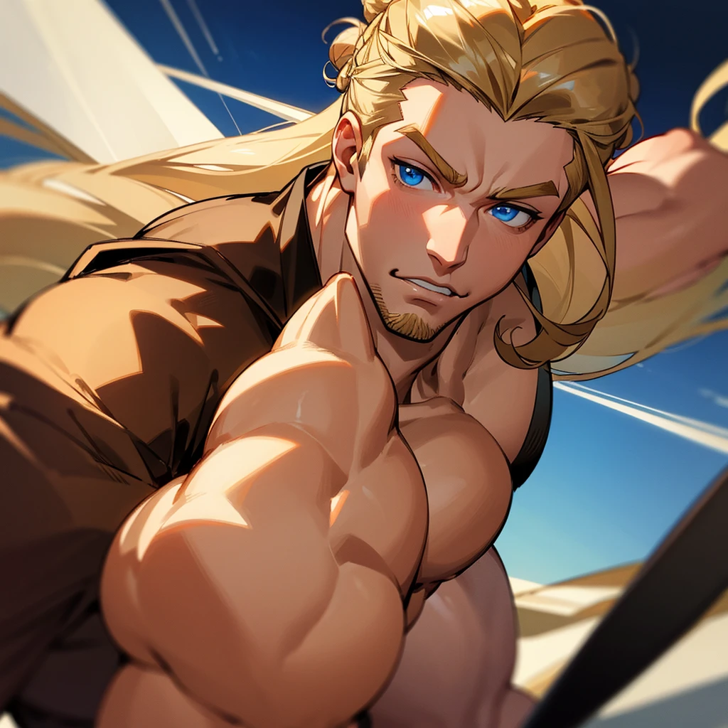 (masterpiece, highest quality), male, Wear miniature String  ((White Micro Thong:_pattern_design_String_Breathe life into it_Huge pectoral muscles_The whole body gets wet)), Wide angle, Athletic build, male, Shiny_skin, muscle，Perfect human structure，Blonde, Long Hair, A look of determination, Narrow waist, Wide Chest, muscle質 , figure, 水color ink sketch,(Big bulge)，Leg spread，Glans，((Support the groin))，((Thick body hair))，(Hands touching the crotch)，Armpit hair grows，(Bottom-up view)，Round ass，The hips are protruding forward，((Clothes are wet))，butterfly，((Very detailed, Very elaborate legs, Very elaborate weapons, Very detailed face, Eye for perfect detail, Perfectly detailed anatomy))，(Broad shouldered)