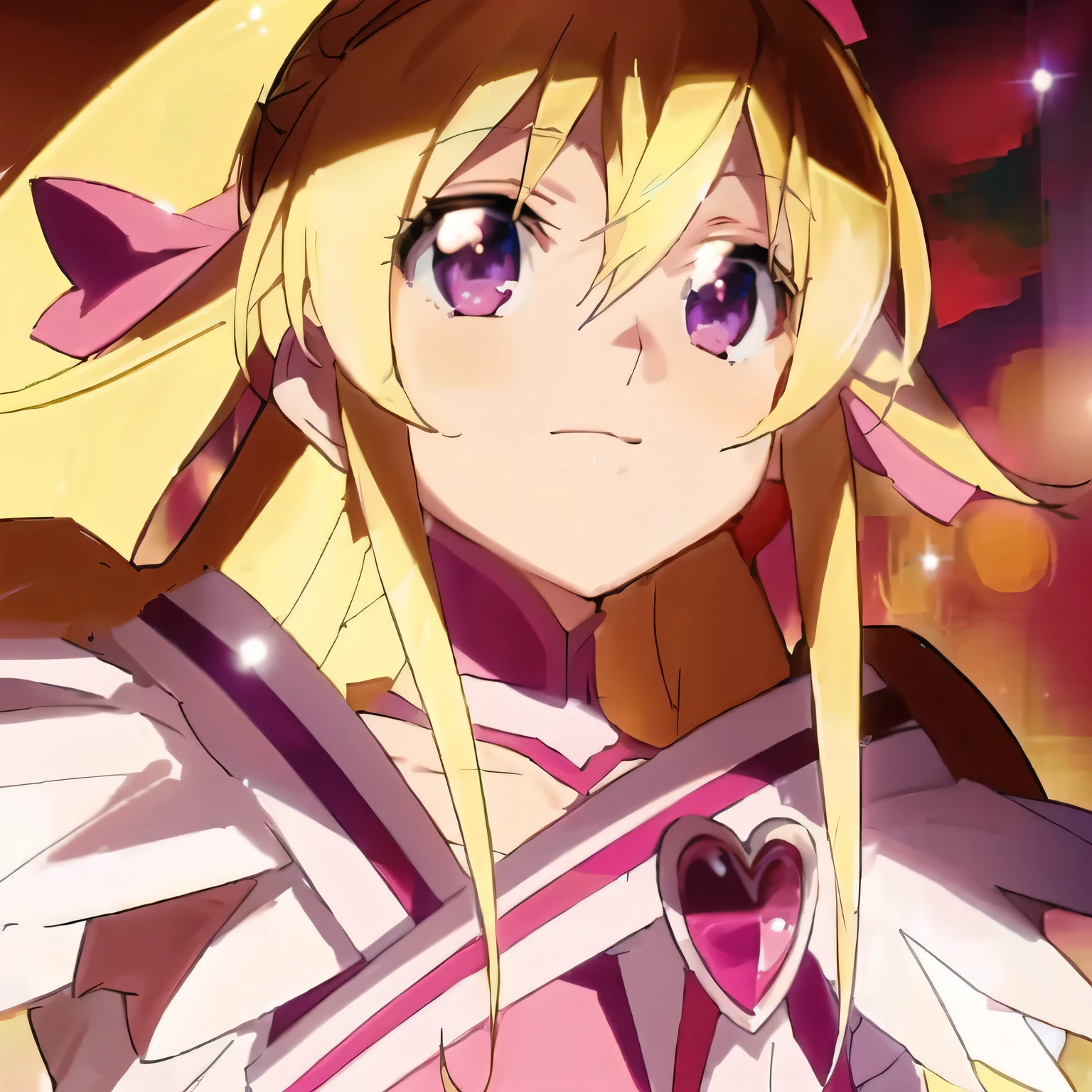 Anime girl with long blonde hair and pink eyes in pink clothes, Magical girl anime Magical girl, cyborg gear, Anime girl named Lucy, return, Best Girl in Anime, Chrono Fortress, Portrait of a magical girl, anime preturncess, In animated films, , Today's selection of animation stills, Animation screenshots, Anime Characters, Anime Goddess