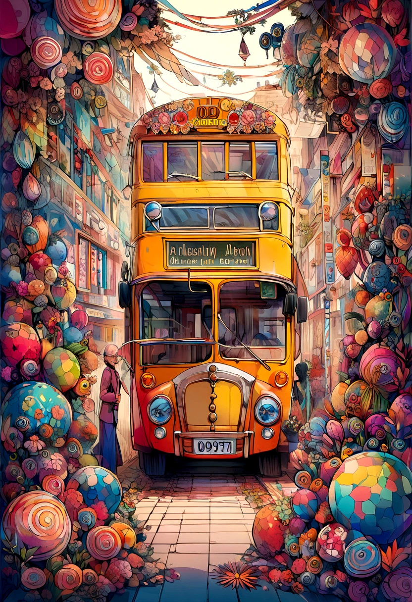 A bus with the text 0967997801