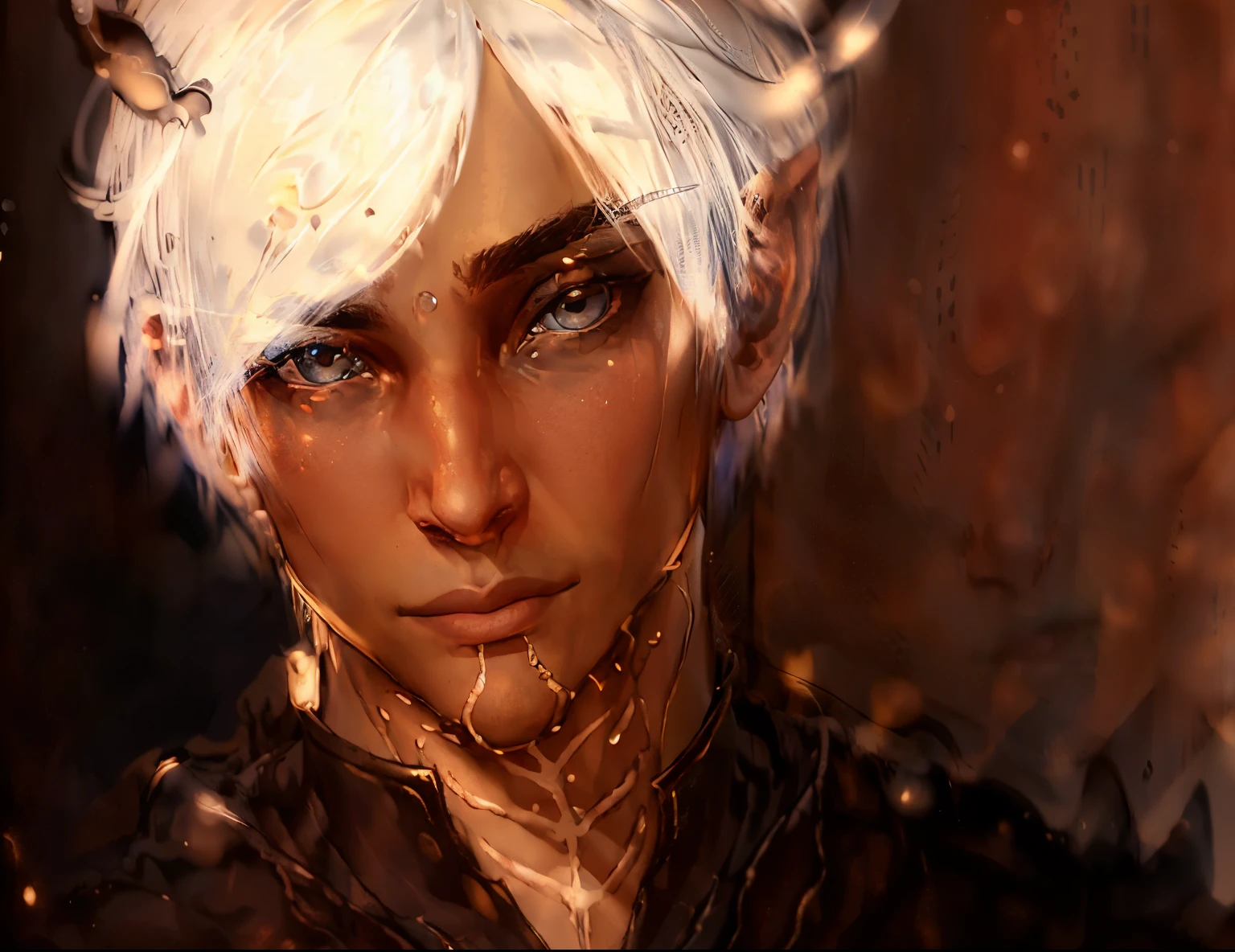 a handsome man,looking at someone with loving eyes,beautiful detailed eyes,beautiful detailed lips,extremely detailed face and eyes,longeyelashes,elegant male portrait,realistic,photorealistic,photo-realistic:1.37,best quality,8k,highres,masterpiece:1.2,ultra-detailed,vivid colors,cinematic lighting,warm color tones,intricate details