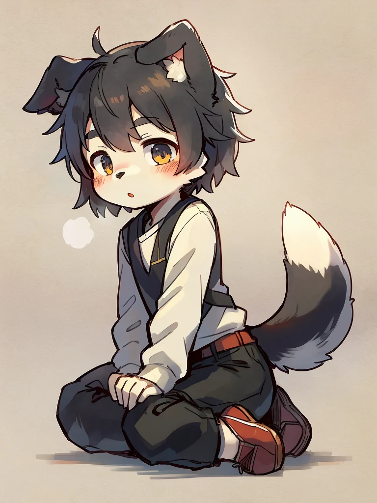 ((Furry, kemono)), collie_furry, shota, boy, kid