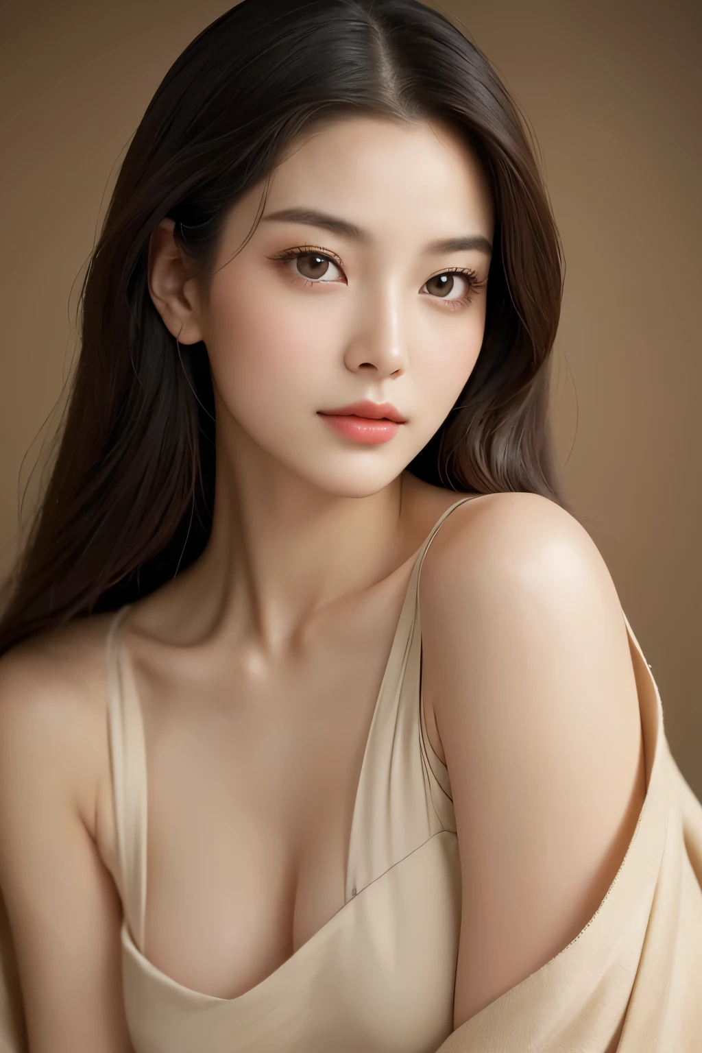 neutral　Dignity and Health　Beautiful Face　Golden ratio facial features　nature　No makeup　beautiful　good looking　Oriental　40s