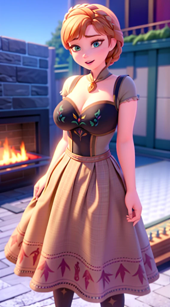 Anna or Arendelle showing her big 