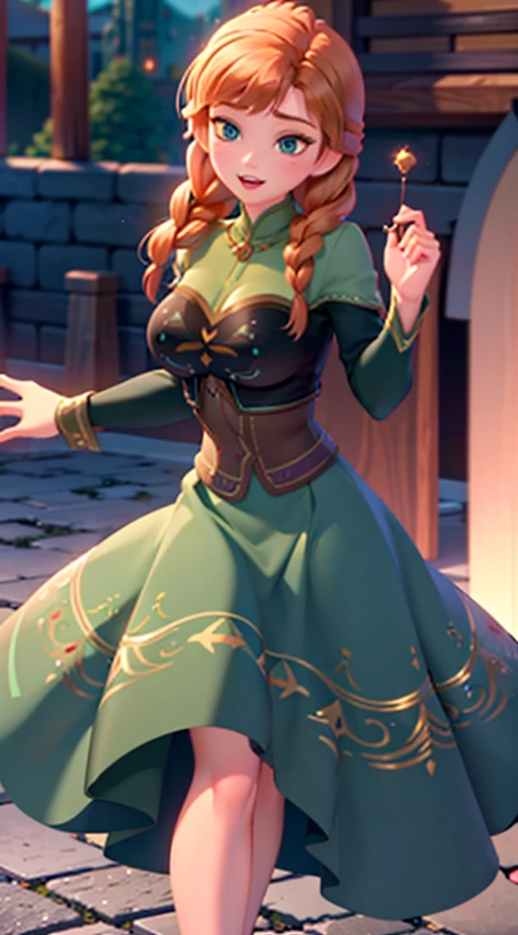 Anna or Arendelle showing her big