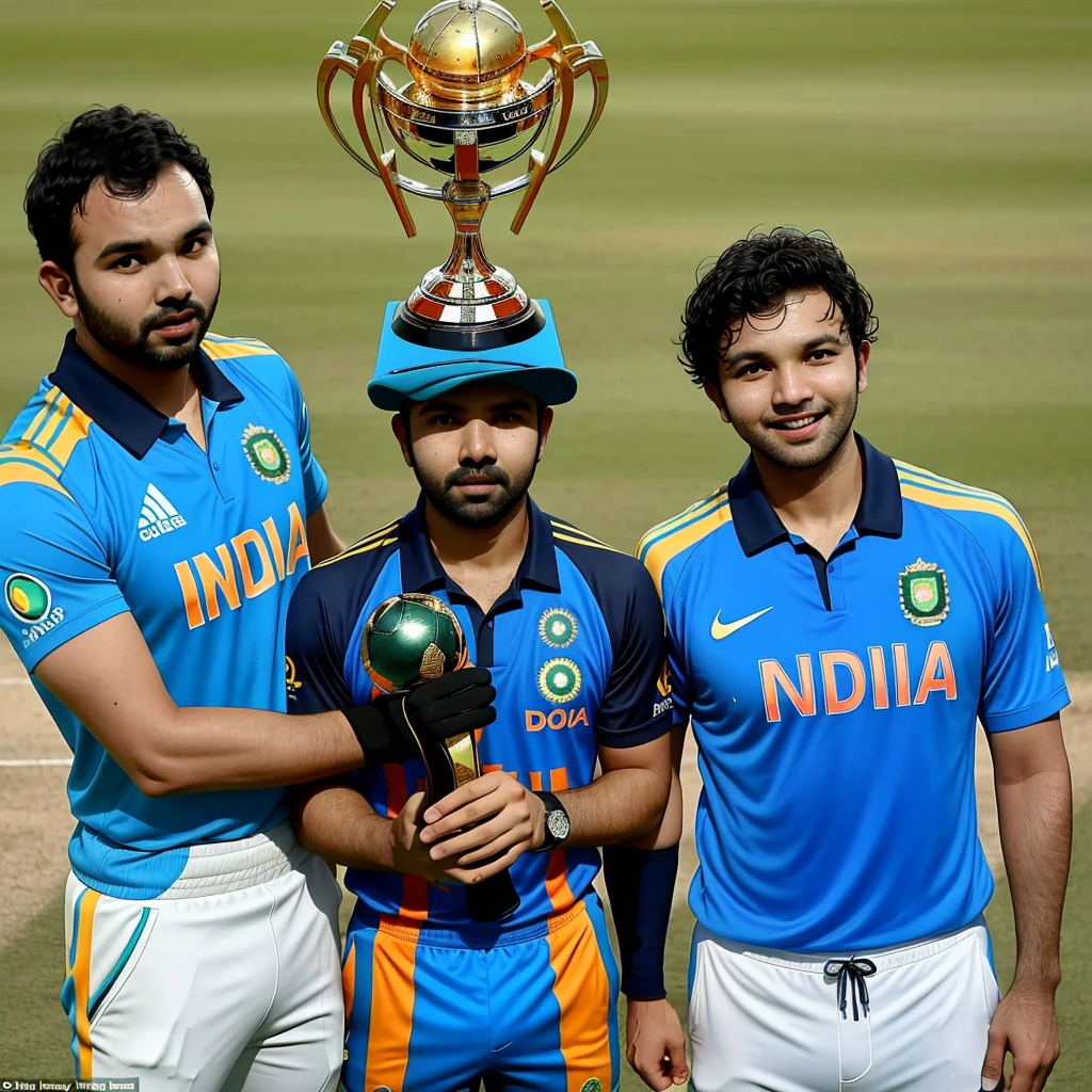 Today India vs South Africa T20 World Cup, who will win? Indian captain Rohit Sharma and South Africa captain Adam Markram, a beautiful photo with the World Cup trophy