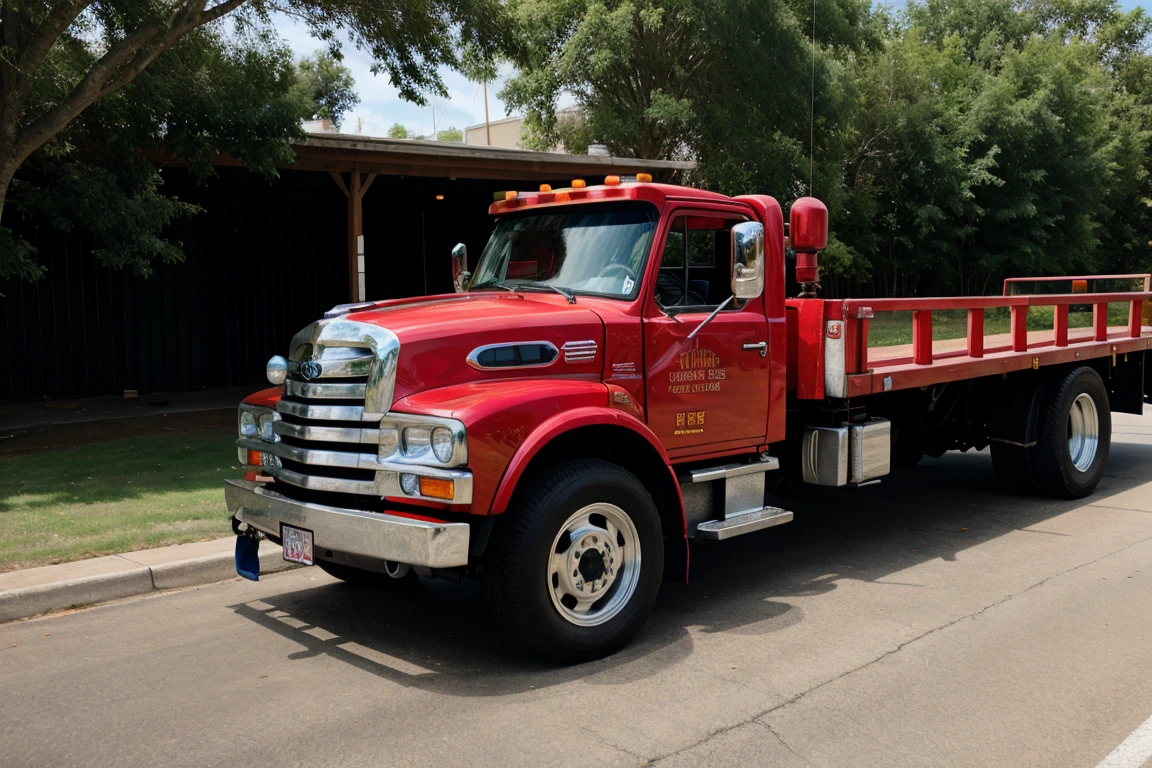 Red tow truck