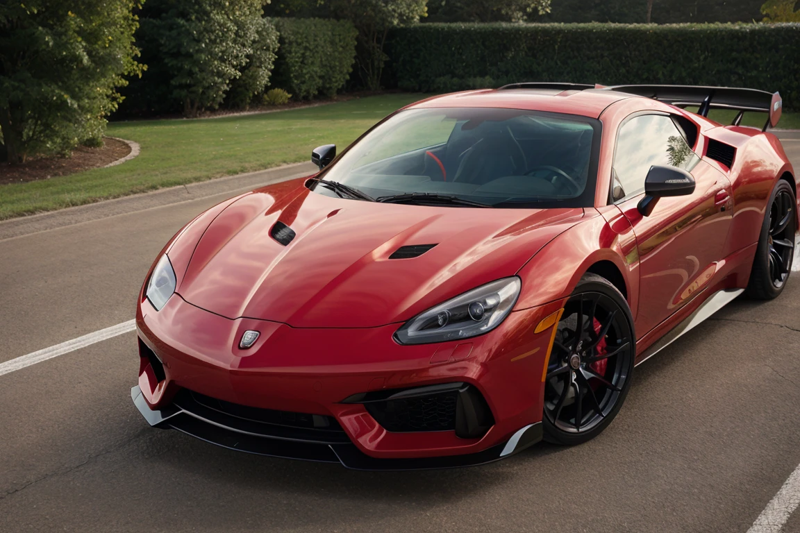red sports car battery