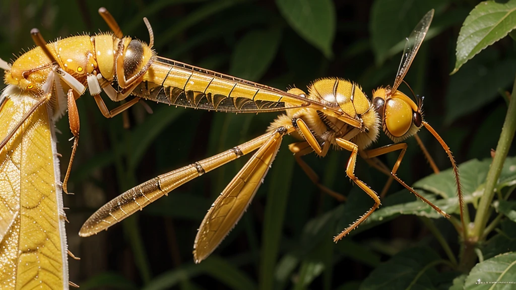 Yellow Ichneumon Wasp + Giant Mayfly