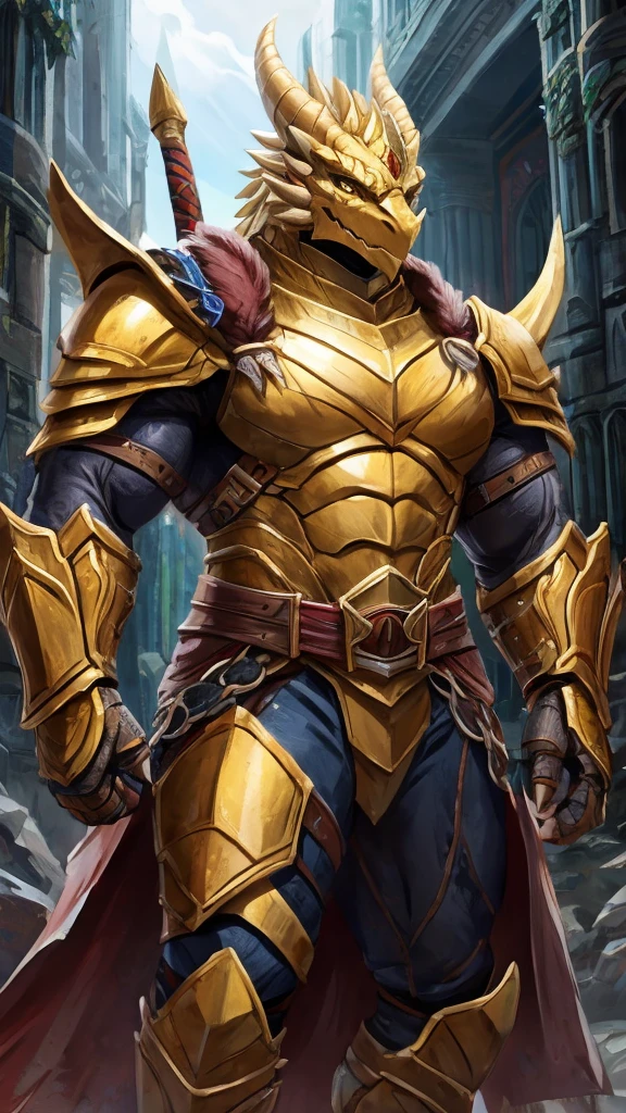 golden dragonborn,strong,armor