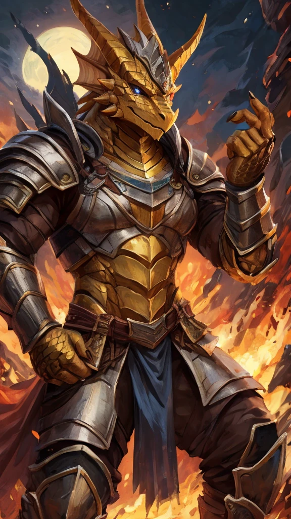 golden dragonborn,strong,armor