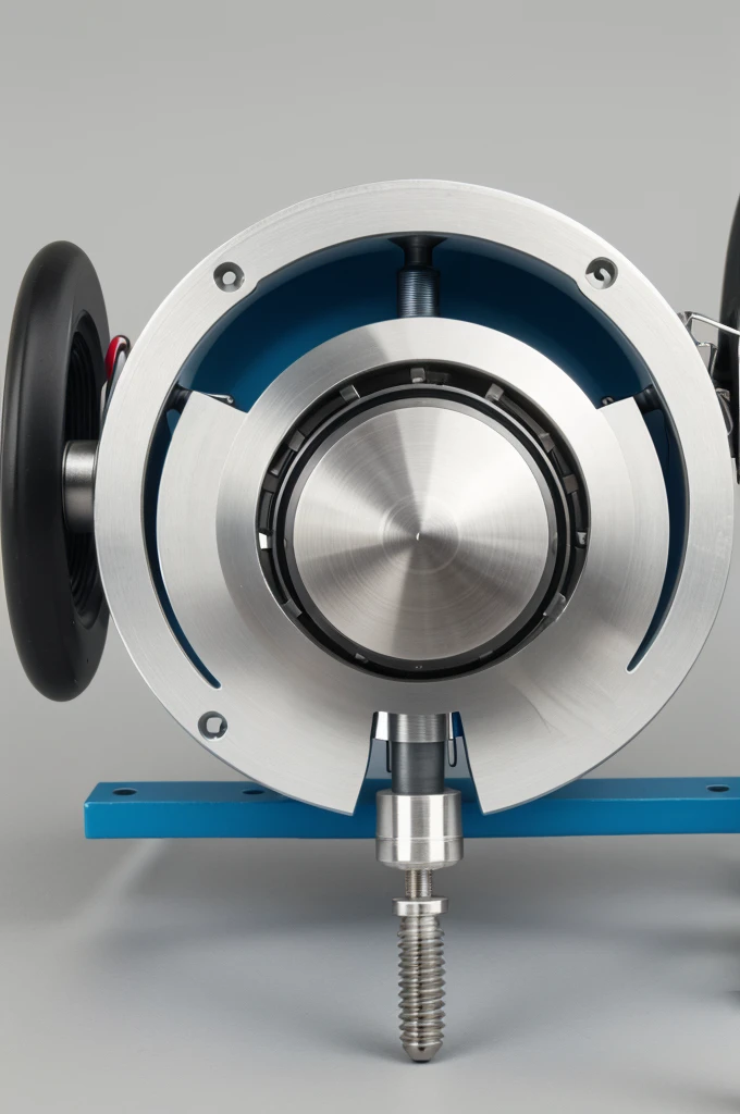 Create 3 dimensional image of Shock absorber showing internal mechanism
