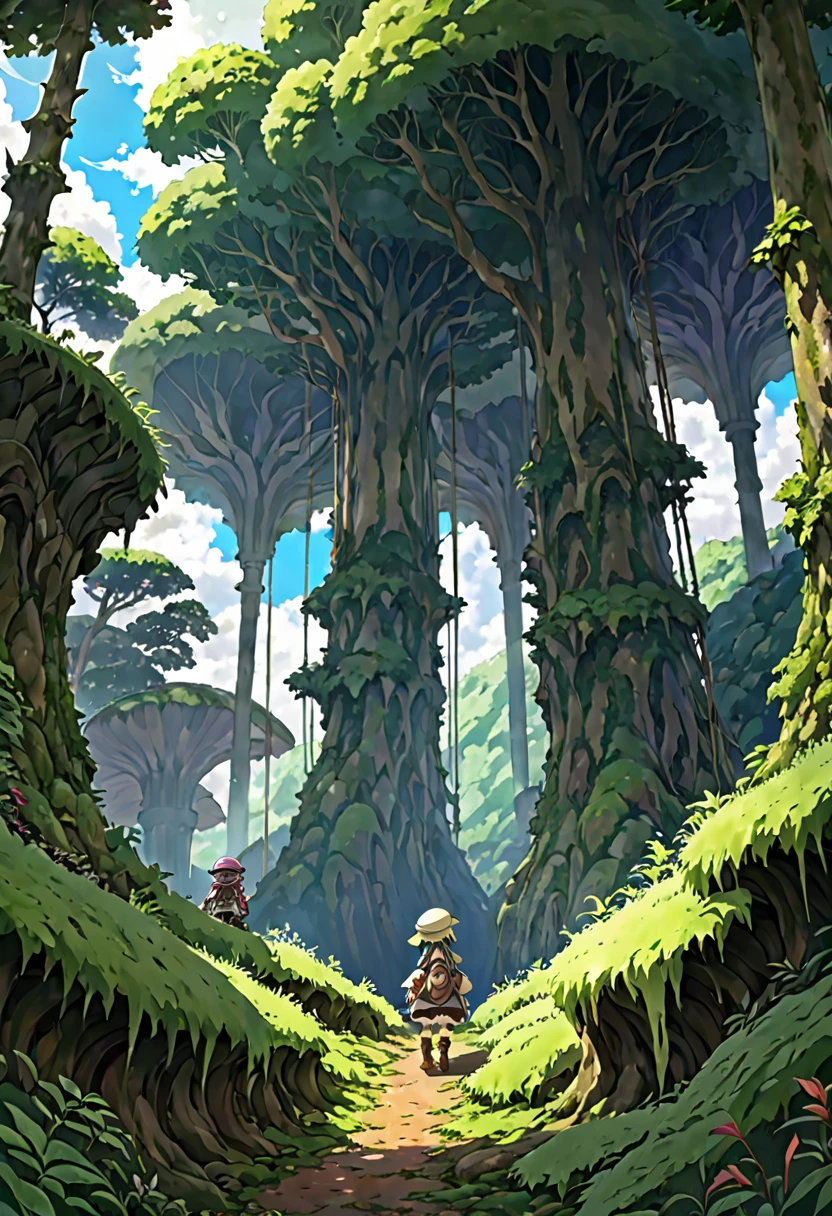 Made in Abyss，Fantasy，Fantasy，，forest，Rich in nature，landscape，((background only))