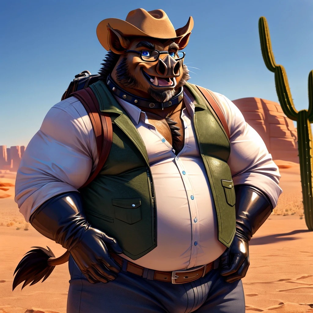 Furry, Antro, Male, [Horse color Negro Oscuro Black] , Horse Tail, [Fundoshi Bulto Male Big], [Fundoshi BLANCO], loincloth, Solo, De Pie, [Bulto Male Big], Hooves , (Big Balls), Detallado 4k, cuerpo completo, cuerpo furry Marron dark, Grand Canyon background , pupil Eyes blue, Alta resolucion, hermoso, Furry Torso Peludo, cowboy hat