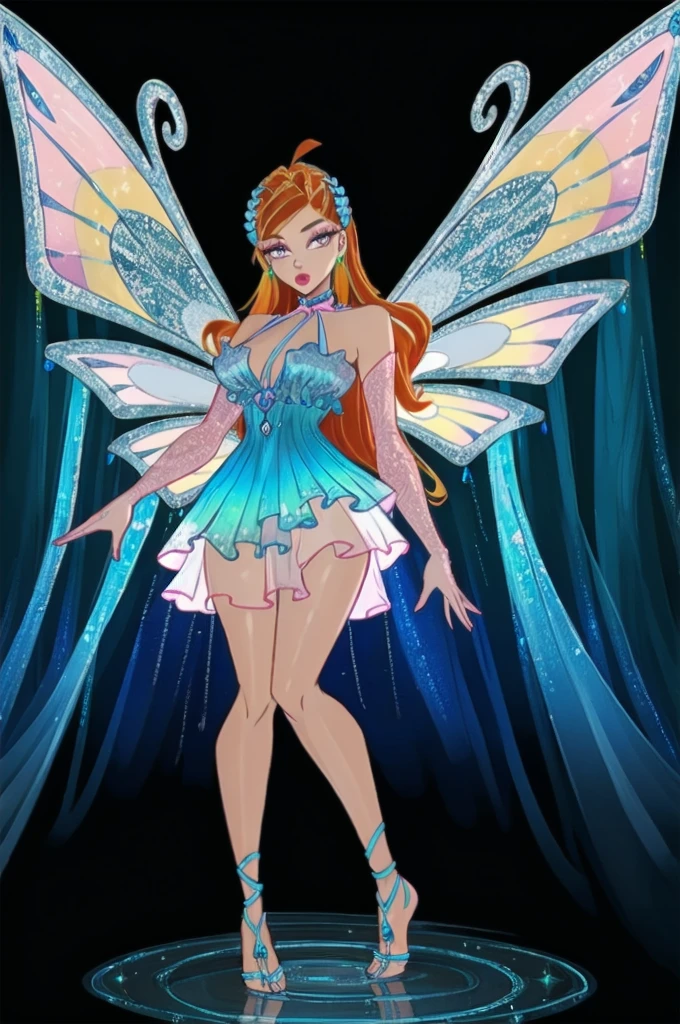 cinematic composition, professional full body shot photo of ,(((transparent dress))), neckline., yellon wings, sparkling transparent clothing, ,
detailed skin, detailed eyes, finely detailed hair,
volumetric light, highrez, masterpiece, best quality,
fantasy forest,