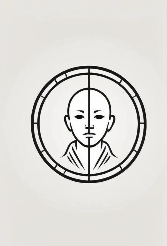 A stylish Japanese mental clinic logo with a natural and warm feel、Healing logo、A sense of security. A very cool design. Chic and modern design. Monotone. The background is pure white.