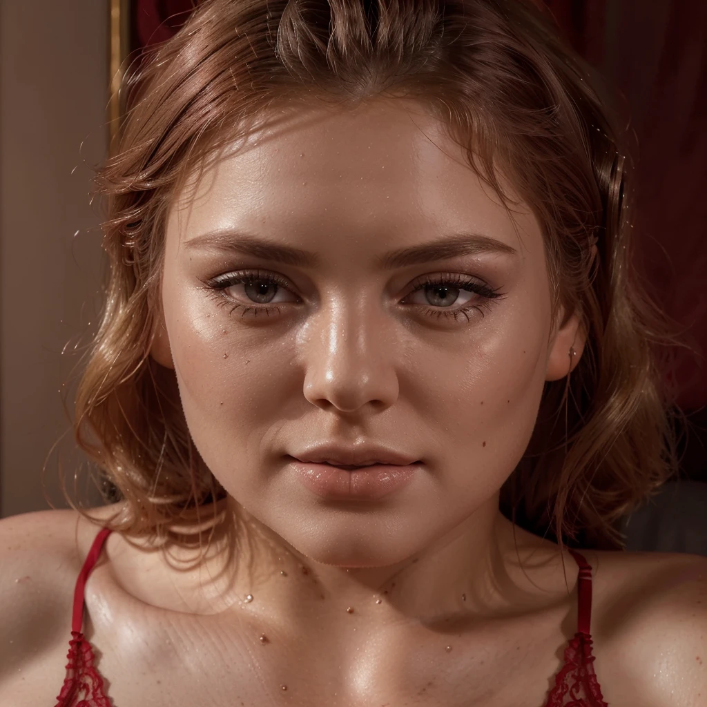 femme blonde, lingerie red lace, red body, luxurious bedroom, red rose, glamour, love, (best quality,4k,8k,highres,masterpiece:1.2),ultra-detailed,(realistic,photorealistic,photo-realistic:1.37),detailed eyes,detailed lips,extremely detailed eyes and face,long eyelashes,dramatic lighting,cinematic,romantic,sensual,elegant