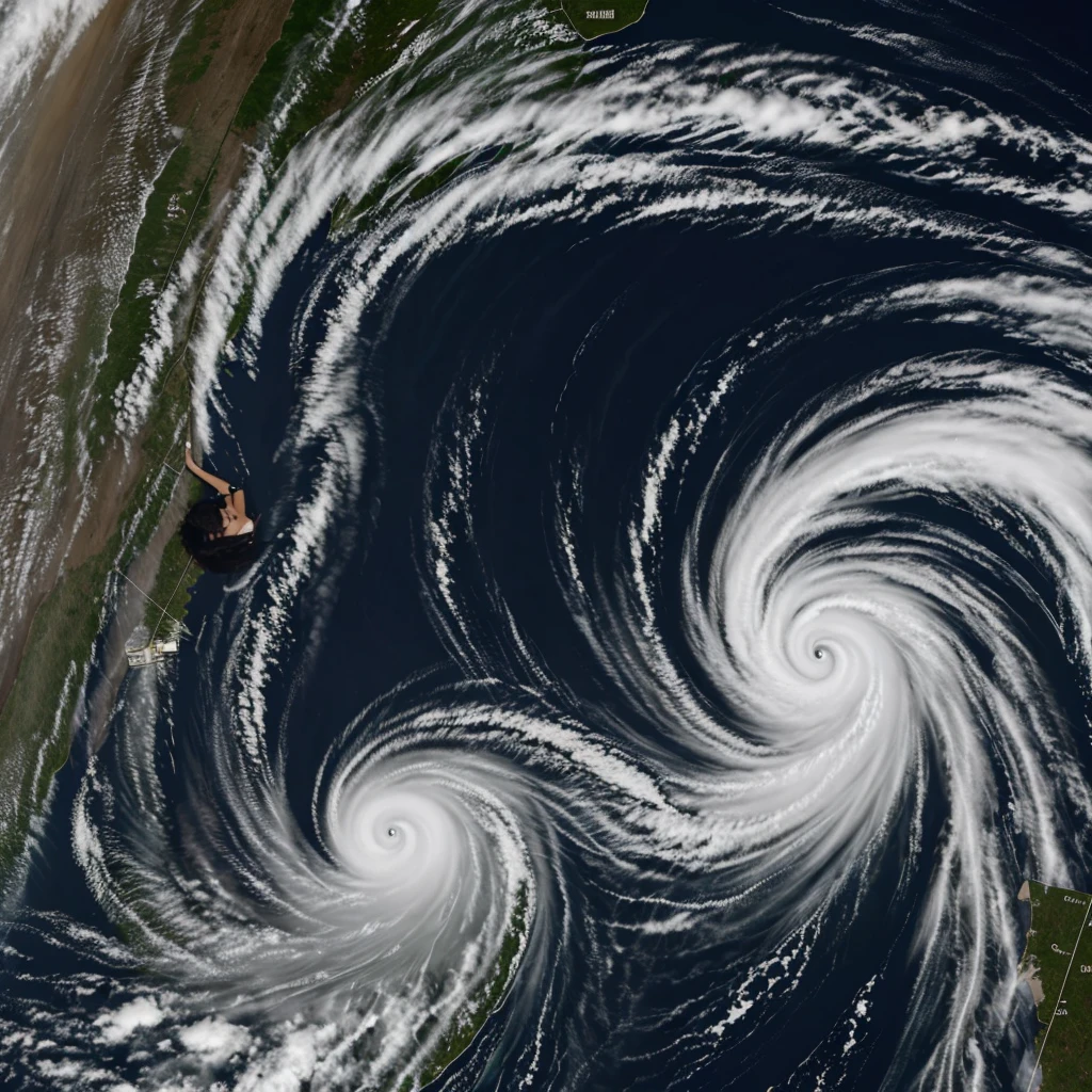 woman in te hurricane